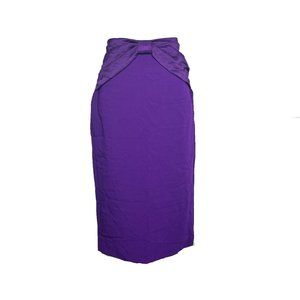 NWT New York & Company Tiffany Purple Pencil Skirt with Bow Size 4